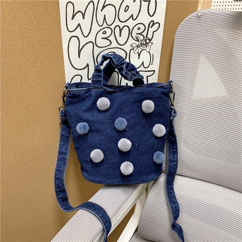 Denim Eimer Tasche Damen Schulter Crossbody Tasche