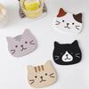 Cute Cat Cup Coasters, Reusable Silicone Drink Coasters Non Slip, Washable Heat Resistant Glass Cup Rubber Pad Mat Novelty Gifts