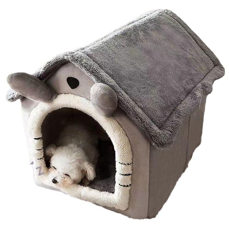 Cat House and Kennel Closed House for All Seasons Dog House Cat House Winter Warm Winter Puppy Teddy Dog Bed