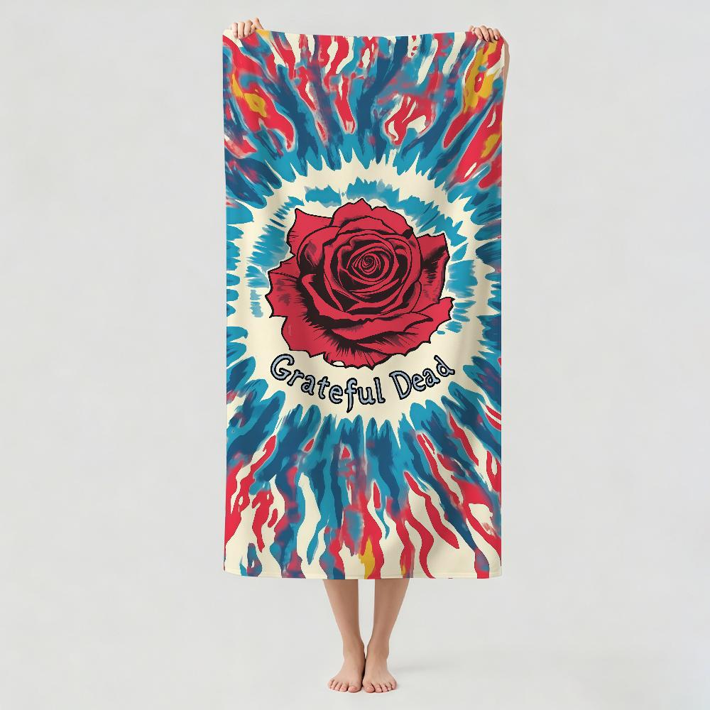 Rockband G-Grateful D-Dead Handtuch Trockentuch Anwendbar für Leichtes Schwimmen Camping Yoga Strand Aus
