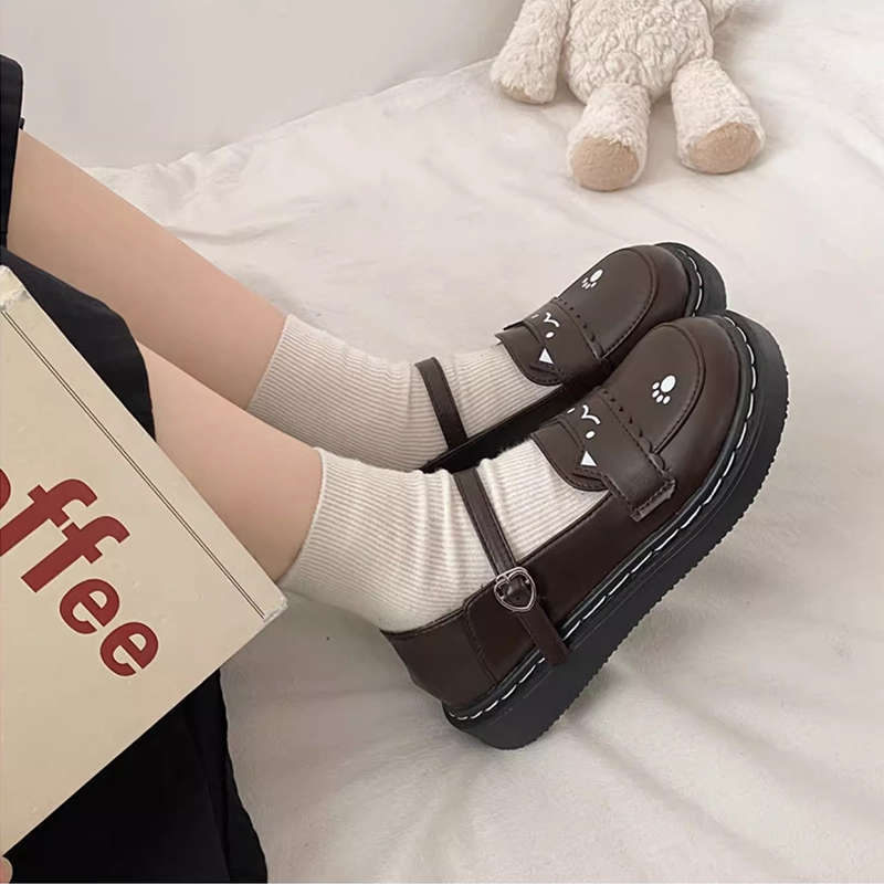 Big Head Doll Lo Shoes Female Japanese Soft Girl Jk Small Leather Shoes Cute College Mary Jane Shoes Lolita Single Shoes