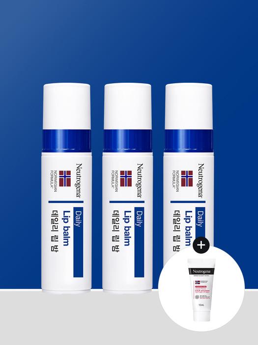 Neutrogena [Cica Emulsion 15ml] Neutrogena Daily Lip Balm 4gx3