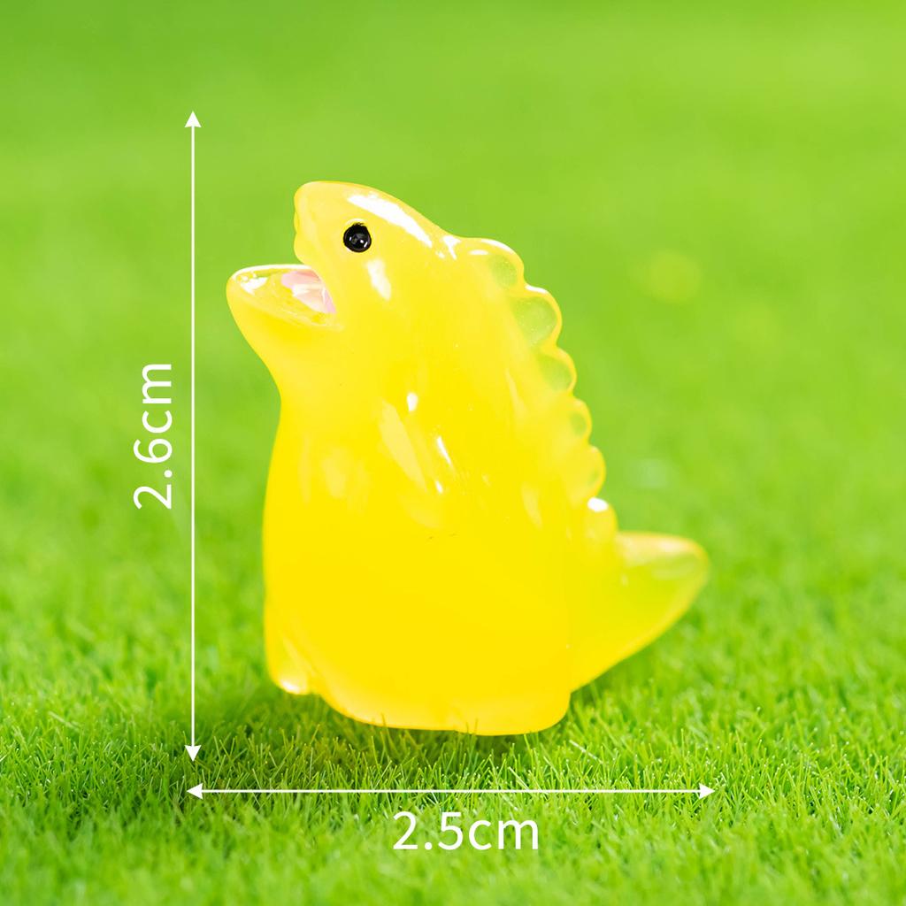 Mikro-Landschaft Cartoon Niedlich Leuchtend im Dunkeln Godzilla Tier Ornament DIY Dekorative Accessoires Schreibtisch Auto Ornament