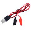 1Pc Alligator Test Clips Clamp To Usb Male Connector Power Supply Adapter Cable