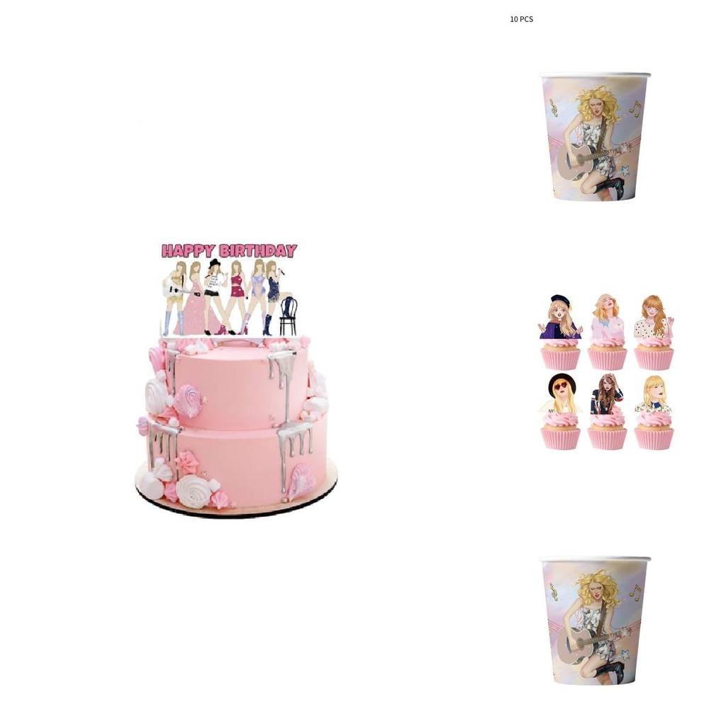 Other Brand Taylor Swift Party Supplies Plastic And Paper Materials For Versatile Decorations