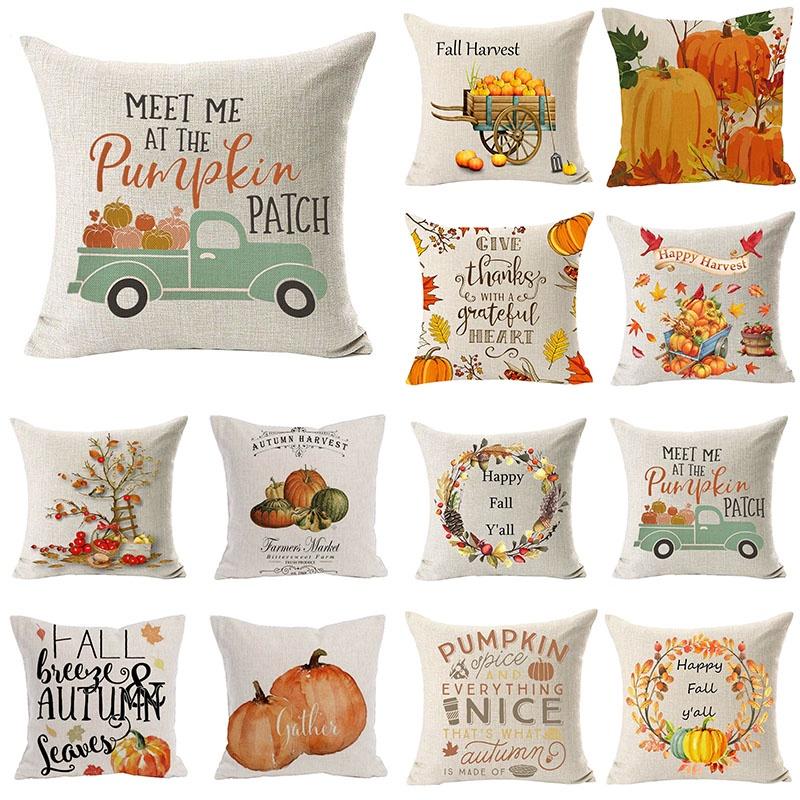 Wunderschöner Halloween-Kürbis-Kissenbezug mit elegantem verdecktem Reißverschluss