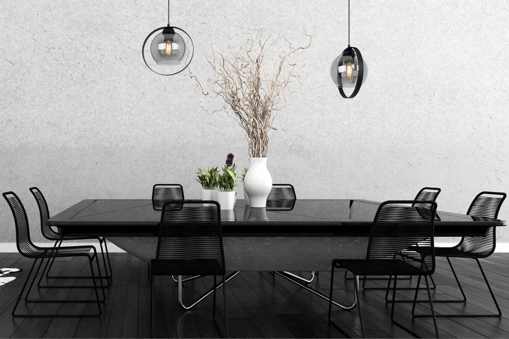 MODERN HANGING LAMP GLASS RING LAMP