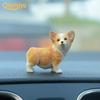 Psí figurky Atraktivní Rozkošná Póza DIY Materiál Zahradní Ozdoba Figurka Miniaturní Corgi pro Kancelář