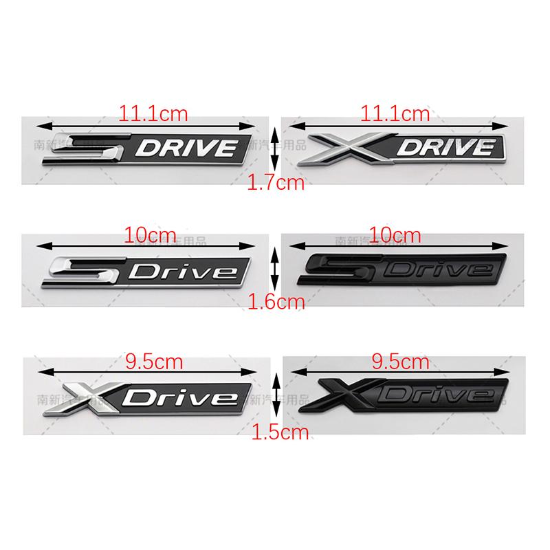 3D ABS Car XDrive SDrive Logo Emblem Badge Rear Boot Trunk Sticker Side Fender Decals For BMW 3 4 5 6 7 Series X1 X3 X5 X6 M3