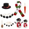 Christmas Snowman Kit Adorable DIY Snowman Decorative Ornament Accessories for Winter Festive Holiday