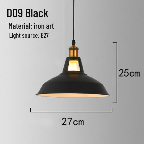 Retro Industrial Wrought Iron Pendant Lamp - Minimalist Style for Bars, Hotels, and Restaurants
