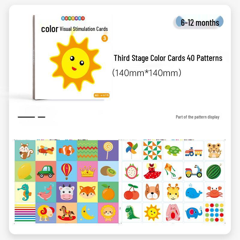 

Черно-белые карточки для визуальной стимуляции младенцев: Развивающая головоломка для 0-3 месяцев