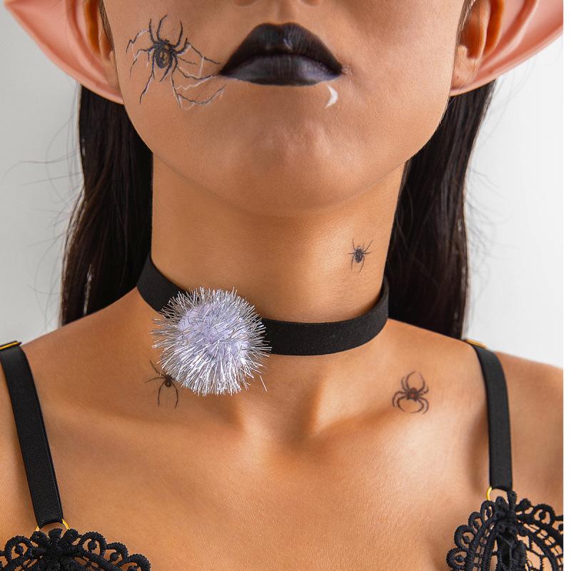 Dark punk metal collar, versatile sweet and cool hip-hop flannel necklace necklace for women