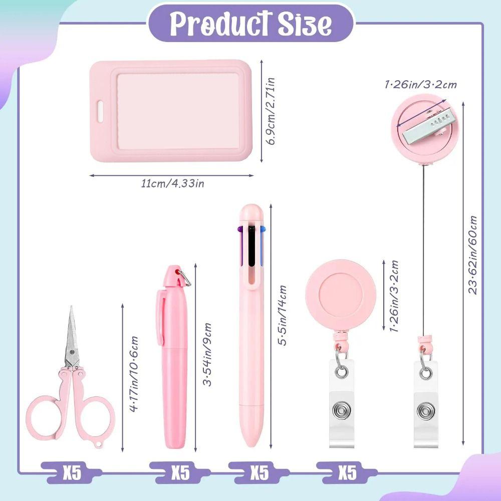 Multifunction Nurse Pen Set 6-in-1 Ballpoint Pen New Foldable Scissors  Nurse Badge Accessories
