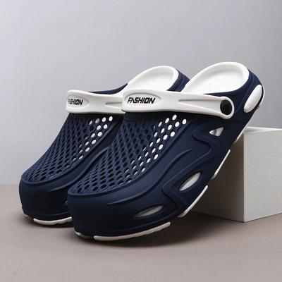2025 New Design Sandals for Men Thick Bottom Fashion Slippers Mens Garden Shoes Solid Color Breathable Clogs Casual Beach Shoes