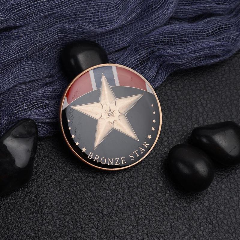 Challenge coins, Five pointed Stars, Medals, Badges, Commemorative Medals, Creative Military Gifts, Crafts, Gifts, bronze star