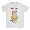 Potato Cat Creative Patato Printed Summer Funny Women's Round Neck Short Sleeved T-shirt Top Clothing