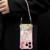 Graffiti Smiley Face Is Suitable for Apple 17pro Mobile Phone Case Honor Vivo Huawei OPPO Xiaomi New Lanyard Leather Pattern