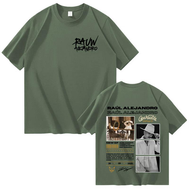 Singer Rauw Alejandro Album Cosa Nuestra T Shirts Mens Womens Fashion Short Sleeve Tshirts Casual Oversized Tshirt Streetwear
