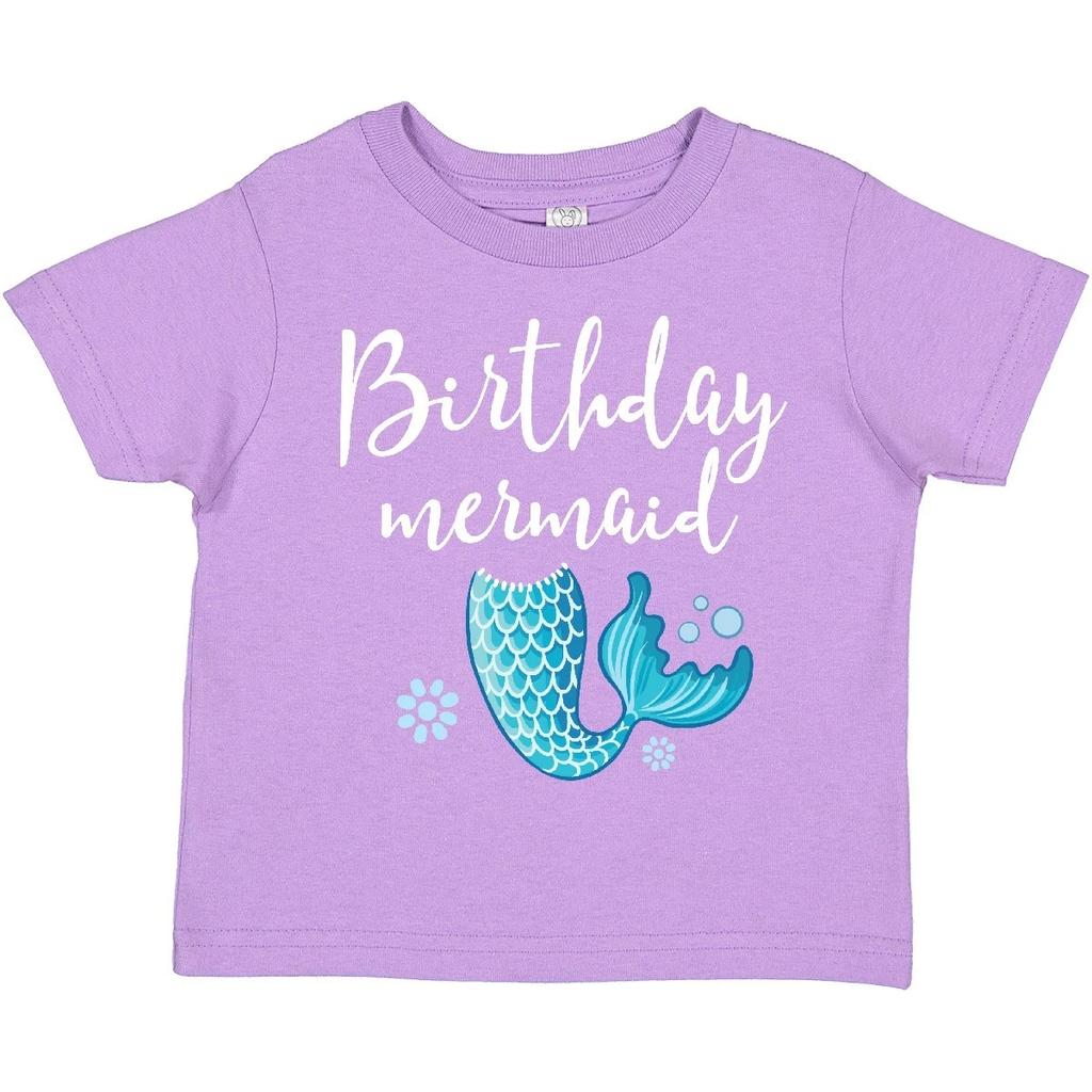 Inktastic Birthday Mermaid Girls Party Toddler Kids Boys T-Shirt Ocean Sea Cute Childs Kid