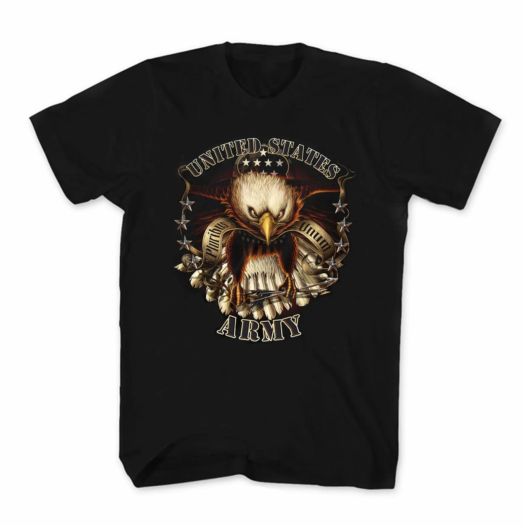 Cool Design US Army Bald Eagle TShirt 100 Cotton ONeck Summer Short Sleeve Casual Mens Tshirt Size S3XL S