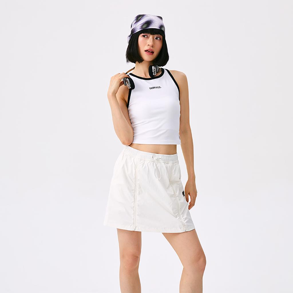 New MLB Preppy Style Collection New York Yankees SS25 Tank Top Women's White 3FTOV0153-50WHS