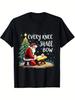 S & S Religious Christmas T-Shirt - Nativity Scene with Santa & Jesus,  Every Knee Shall Bow  Verse