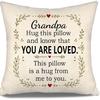 Daughter Hug This Pillow and Know That You Are Loved This Pillow Is A Hug from Me To You Throw Pillow Covers for Daughter from Mom Dad Birthday Gift