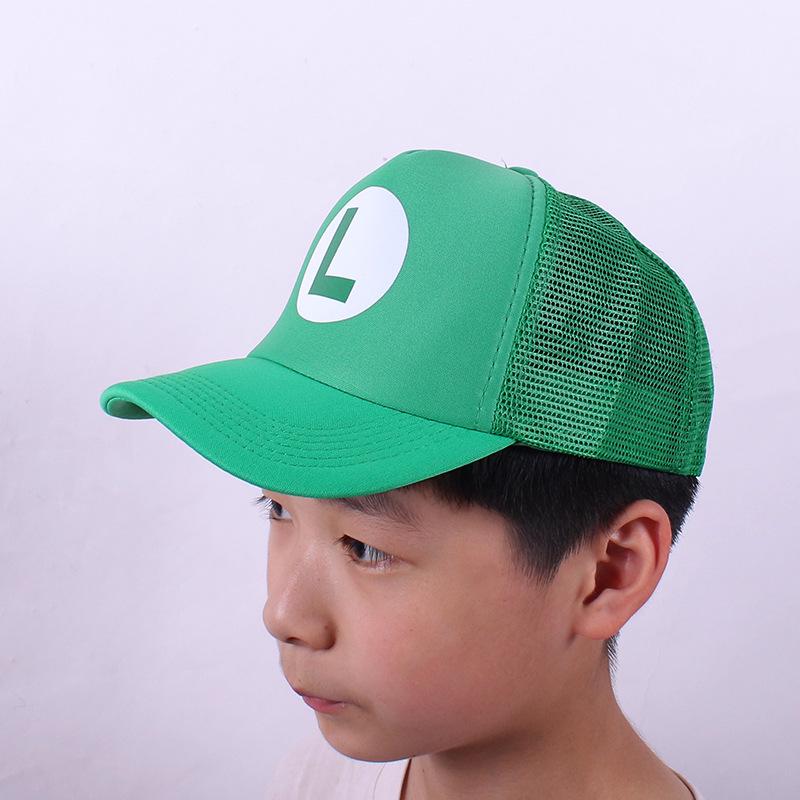 Kids Cartoon Protection Mario Sun Mesh Cap Breathable Shade Hat
