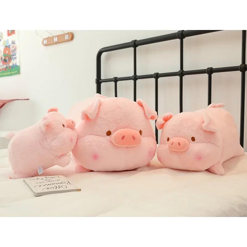 Lustige Schwein Puppe Anime Plüschtiere Liegende Schwein Puppe Schlafkissen Mädchen Kinder Stoffpuppen Cartoon Spül-Schwein Puppe Spielzeug Mädchen Geschenke