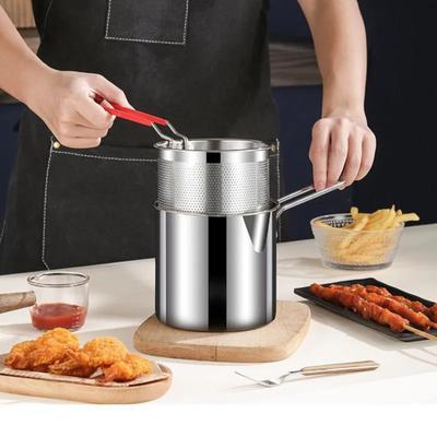 All-in-one Stainless Steel Deep Fryer For Household Use, Deep Fryer, Oil-Splashing Small Deep Fryer, French Fries Deep Fryer