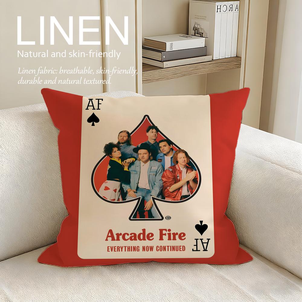 Music Arcade Fire Cushion Cover Pillowcase Set Pcs x x Breathable Washable Sofa Cushion Cover