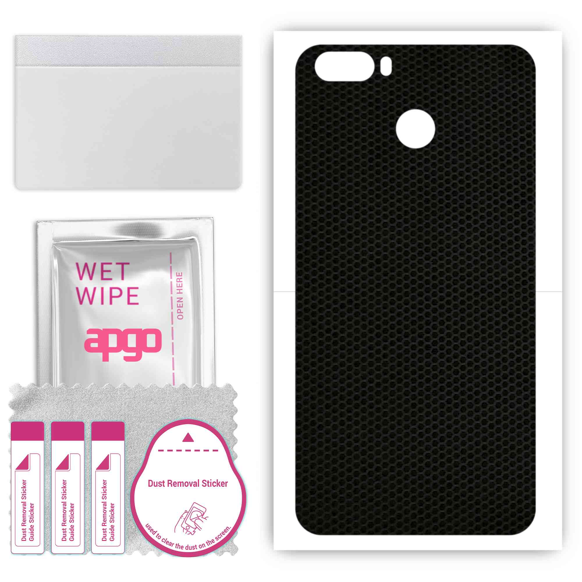

apgo Protective Skin Sticker for the back compatible with Kruger&Matz Move 7, Wrap Film, Foil, Vinyl - Pattern Matrix
