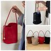 Purse Matte Pu Leather Shoulder Bag Vintage Underarm Bag Vintage Suede Bucket Bag  Streetwear