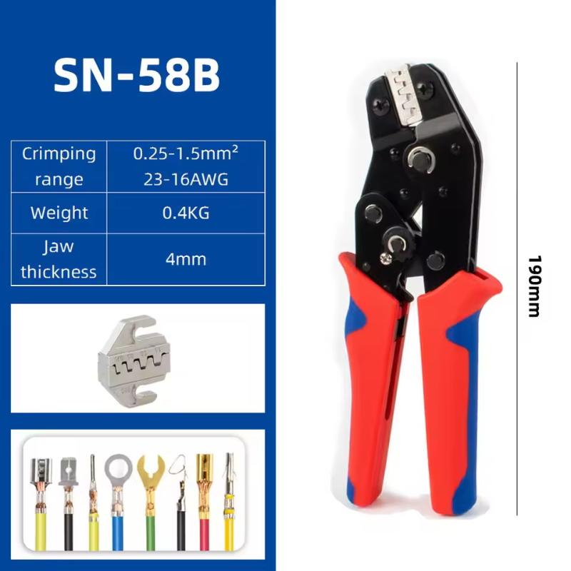 1 Set Crimping Pliers Set Wire Crimping Plier Box Kit For Tube Insulation Terminals Electrical Multi-functional Clamp Tools