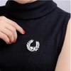 1Pc Delicate Pearl Flower Wreath Brooch for Women Fashion Rhinestone Brooches Pins Jewelry Trendy Accessories Party Gifts