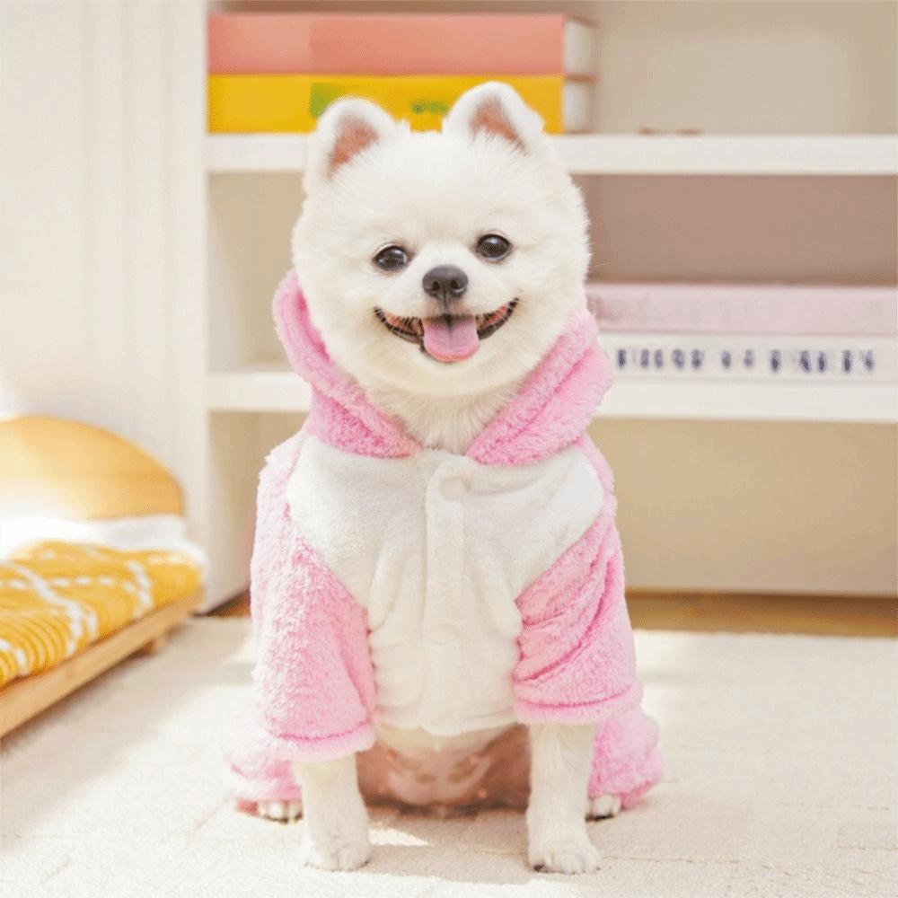 Soft Dog Warm Jumpsuits Dinosaur Shape Pet Dog Hoodie Funny Puppy Pajamas  Indoor Wear