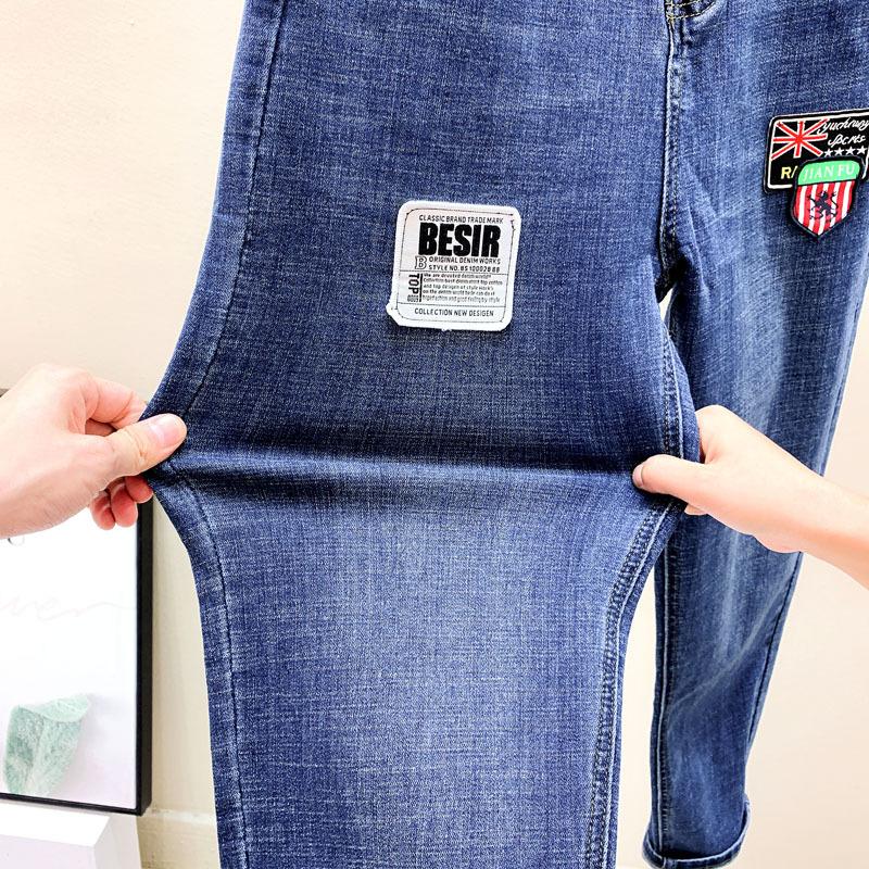 Plus Size Women's Pants Plus Size Women's High Waist Jeans Pants Split Pants Thin Elastic Leggings Jeans with Carrots Comfort Waist Pants