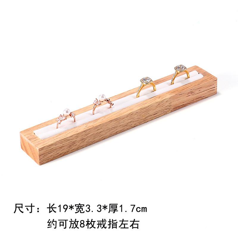 Ring Jewelry Display Tray Solid Wood Oval Pair Ring Jewelry Rack Counter Jewelry Display Props Jewelry Boxes and Packing