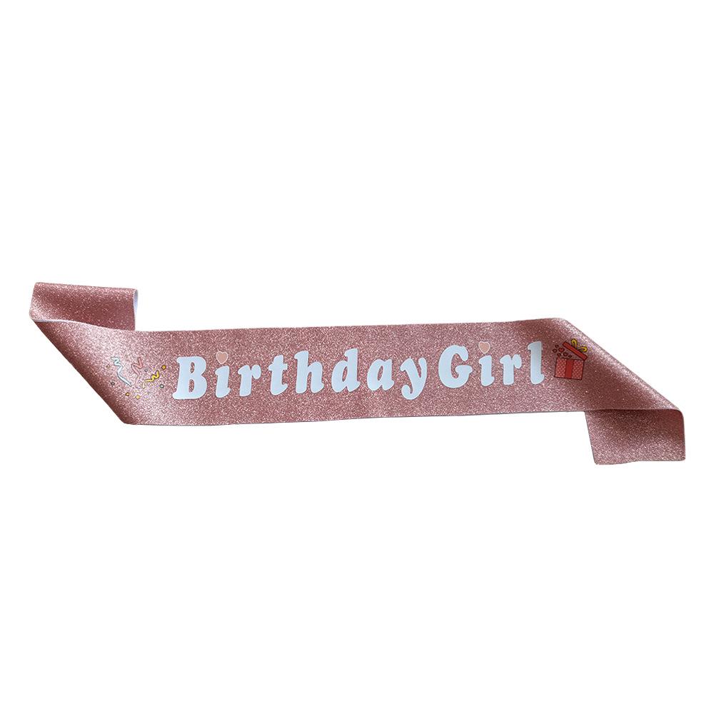 Glitter Gold Birthday Sash for Girls