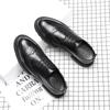 Large Size Brock Leather Shoes 45 Business Dress Youth Trend Thick Sole Heightening Shoes Black Round Head Px25-G