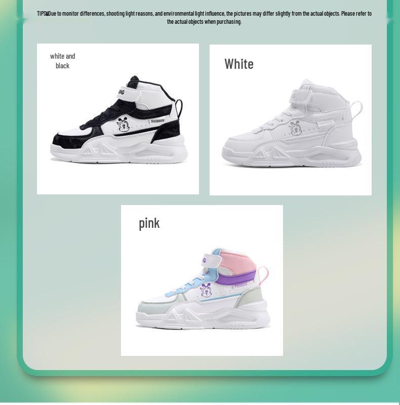 Scarpe da Skate Impermeabili in Pelle High-Top per Bambini Bobodou - Collezione Autunno 2025 per Ragazzi