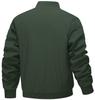 TACAVSEN Bomber Loose Stadium Casual Water Military Winter Army Green Jacket, Men's Jumper, Plain, Jumper, Repellent, Windproof, Stylish, Coat,