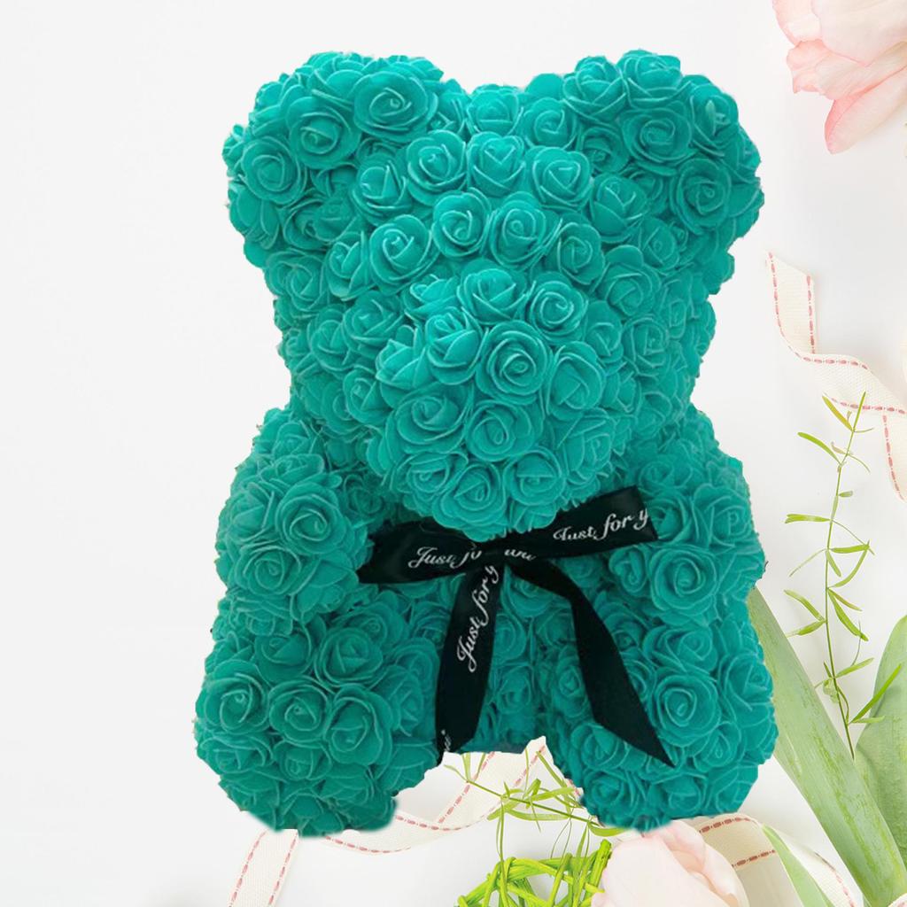 Ursuleț din Trandafiri Conservați: Festivalul Qixi, Cadou de Ziua Îndrăgostiților și de Ziua Mamei, Buchet de Flori pentru Prietenă, Ornament de Ziua de Naștere.
