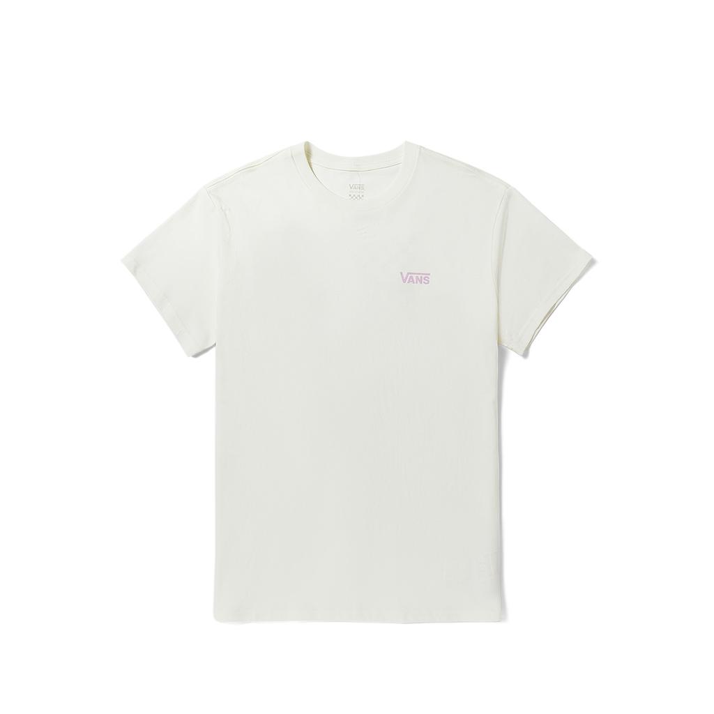 Vans Checkerboard Print Crew Neck Short Sleeve T-Shirt Women Tops Off-White VN000BYVFS8