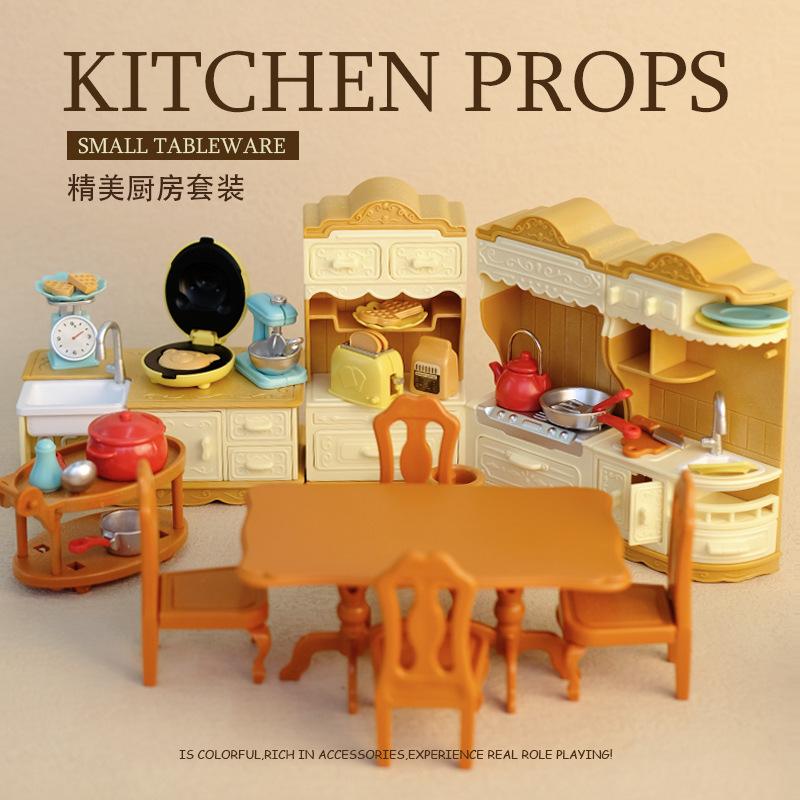 Miniature Dollhouse Furniture 1/12 Miniature Toys Girl Dolls Accessories Bedroom Bathroom Dollhouse Kit for Dolls