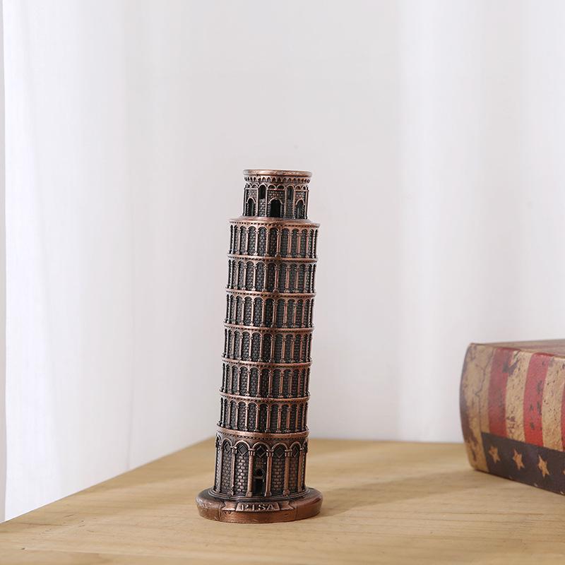 Creative Pisa Tower Metal Ornament - World Landmark Home Decor