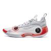 נעלי כדורסל Li Ning Way Of Wade 10 נמוכות, עמידות לשחיקה, לבן-אדום ABAS083-14