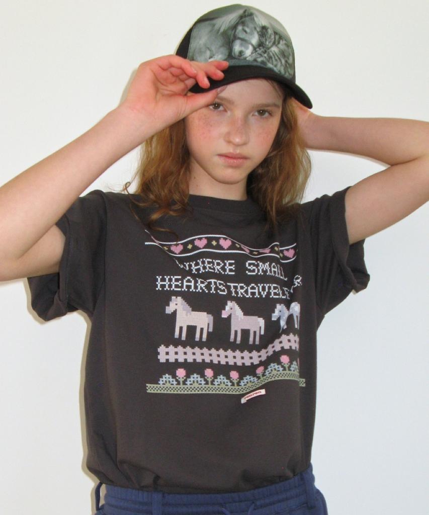 RONRON Pony Cat Photo Mesh Cap Black