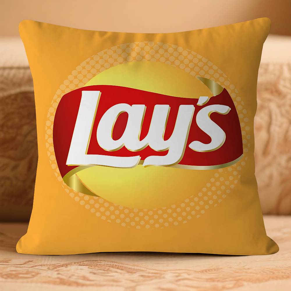 L-lays Anime Logo Pillow Anime Pillow Sofa Bed Head Pillow Cover Cushion Cover 45x45 Cm Fashion